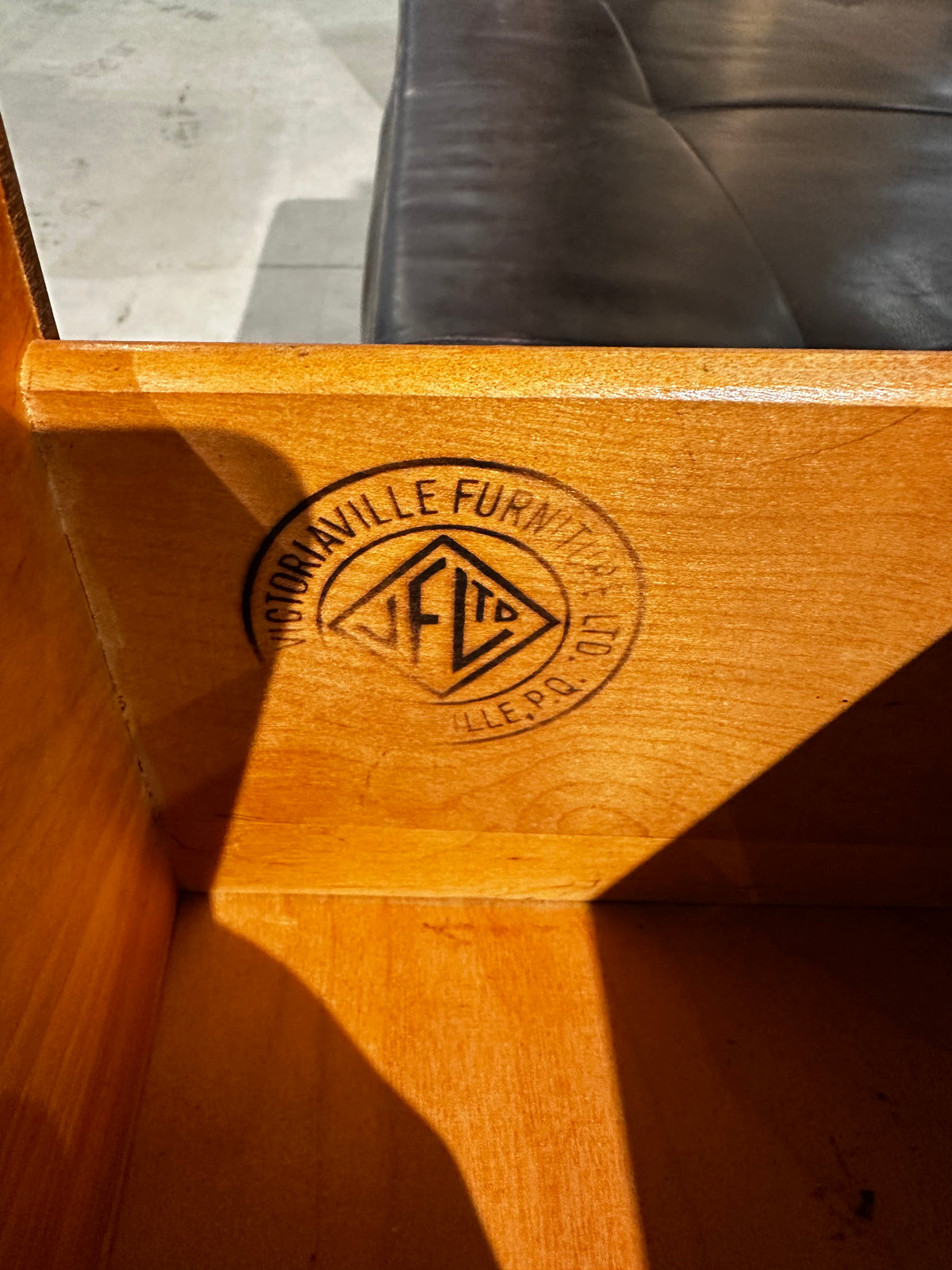 Mid Century Modern Wooden Vanity With Mirror