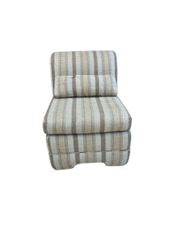 Striped Accent Chair with Lumbar Pillow