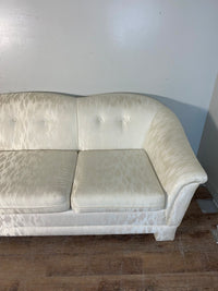 White Tufted 3-Seater Sofa
