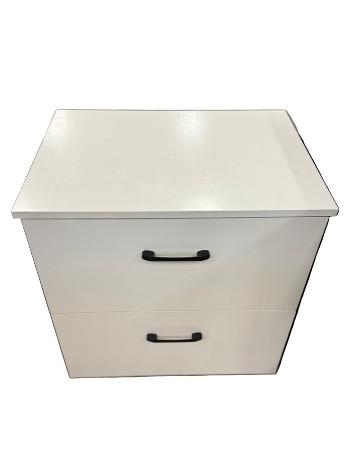 White 2-Drawer Nightstand