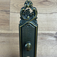 Flat Ornate Door Plate with Knob, 8525U59