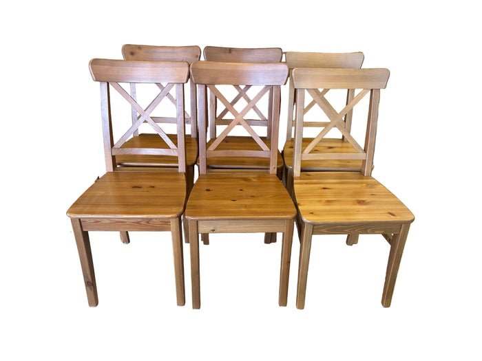 Cross-Back Chairs Set of 6