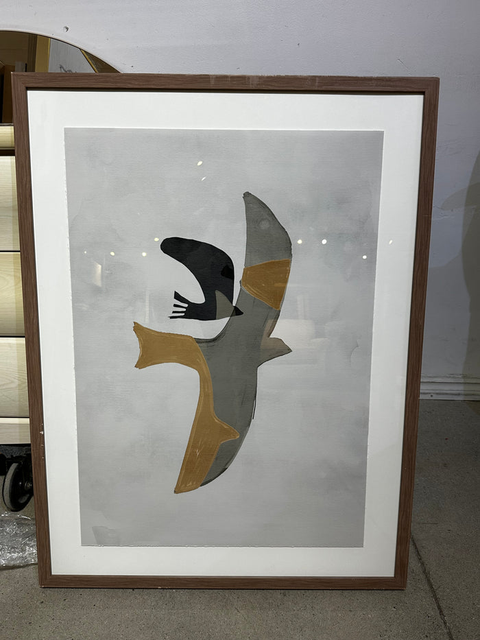 Neutral Flock Framed Print Night Bird