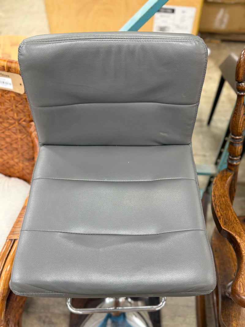 Grey Faux High Swivel Chair