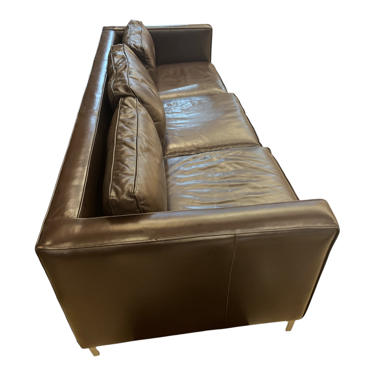 Brunswick Chocolate Genuine Leather Sofa