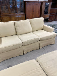 84" W Cream Sofa