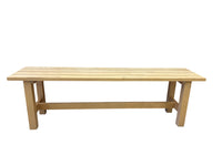 Light Tone Wood Dining Set with 4 Chairs & Bench