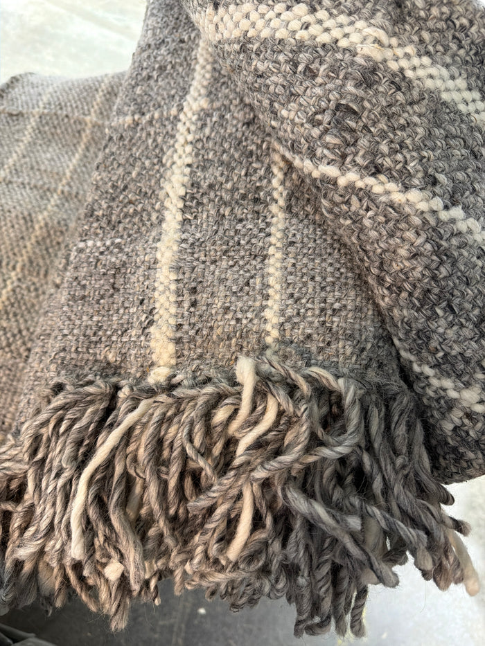 Shetland Shades of Grey Woven 9 x 6 Ft. Area Rug with Fringe