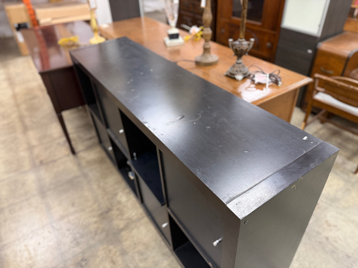 Black 8 Cube Shelving Unit