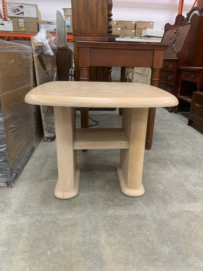 White Washed Beige Sidetable