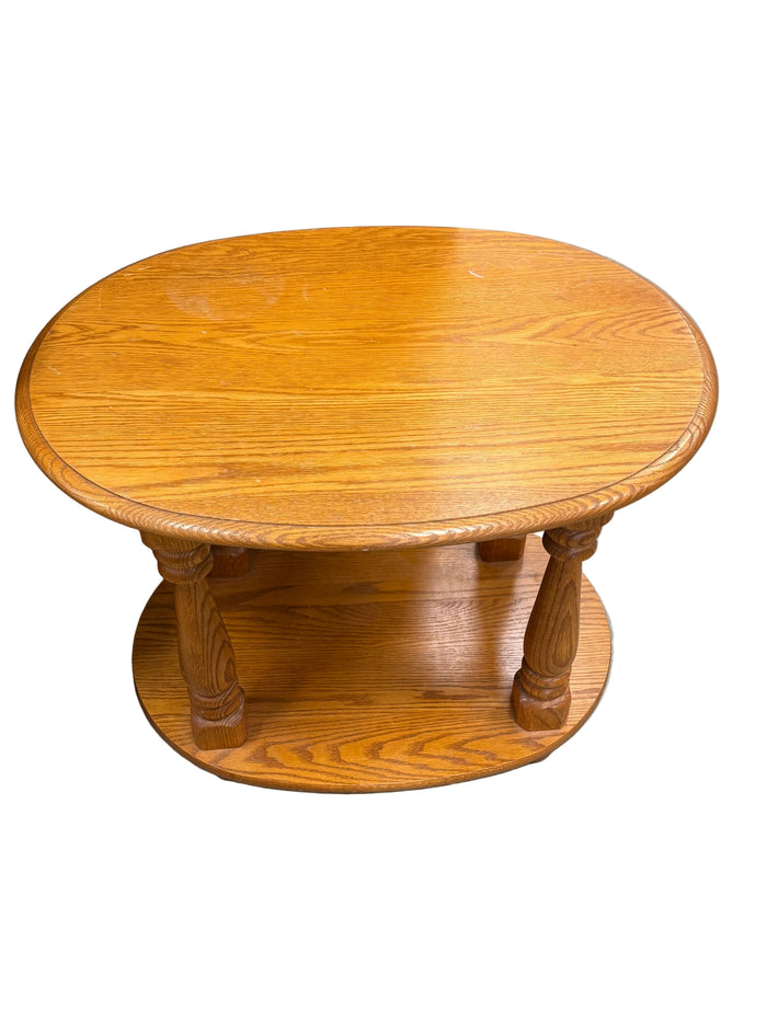 Round Two-Tiered Side Table