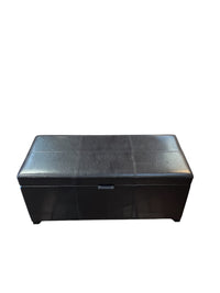 Dark Brown Storage Ottoman Bench With Handles & Lift Top