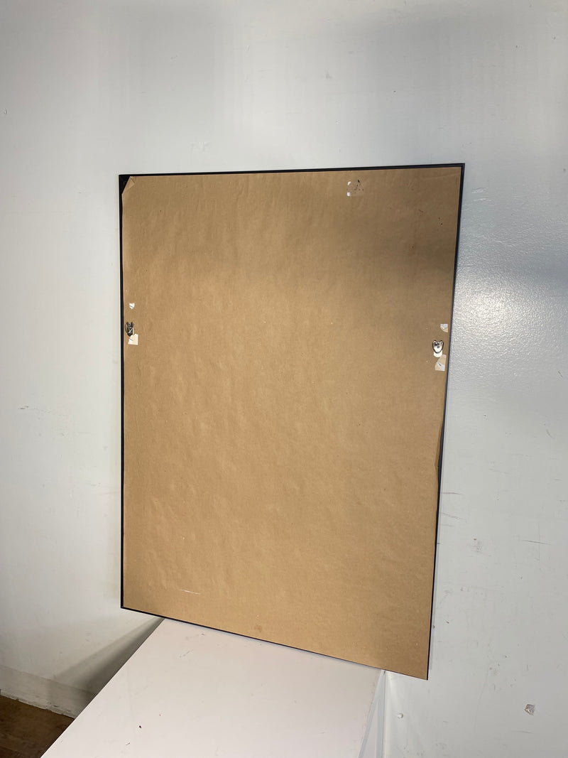 Textured Black Framed Mirror