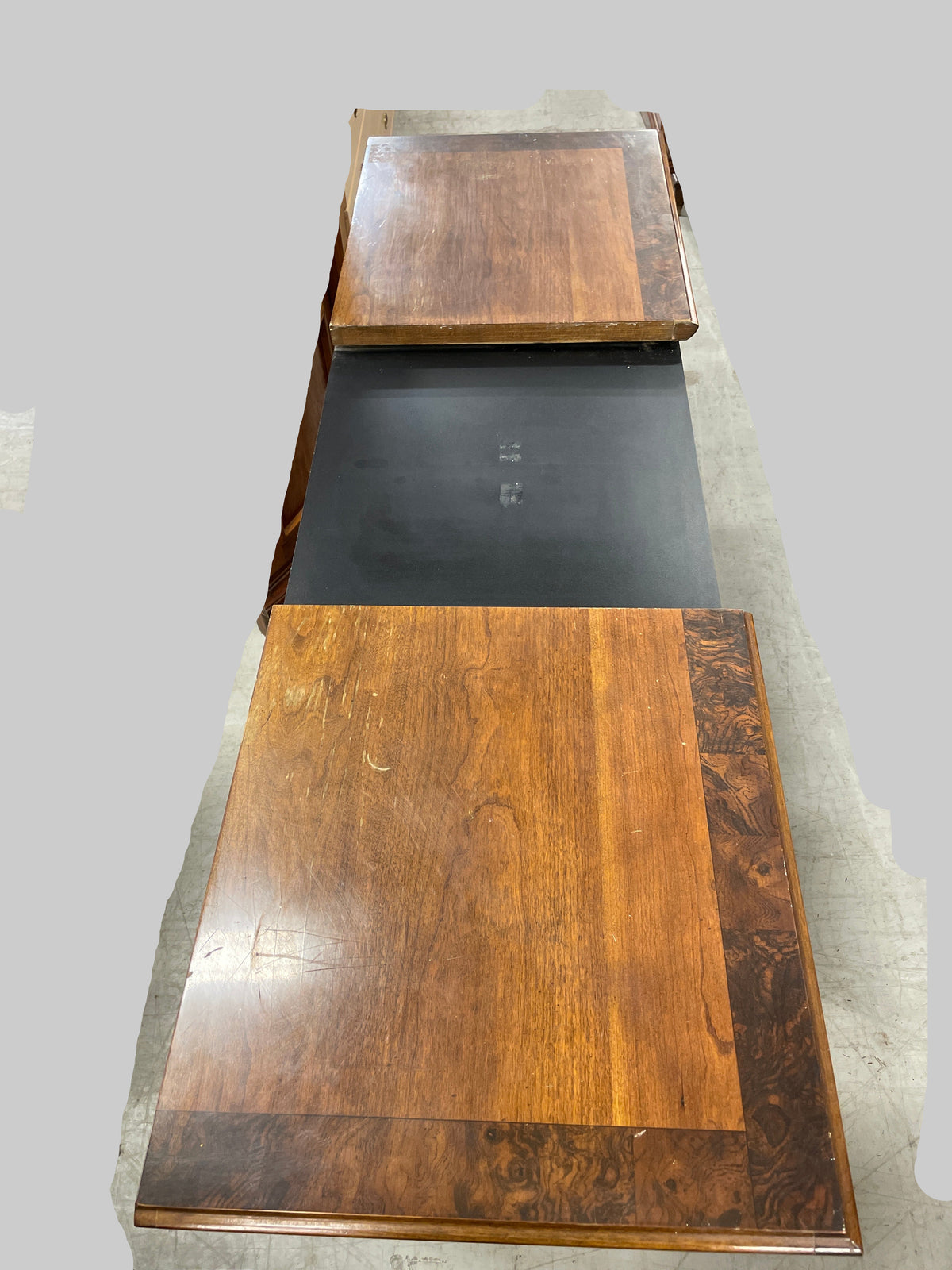 Bar Sideboard with Wood Inlay and Brass Hardware