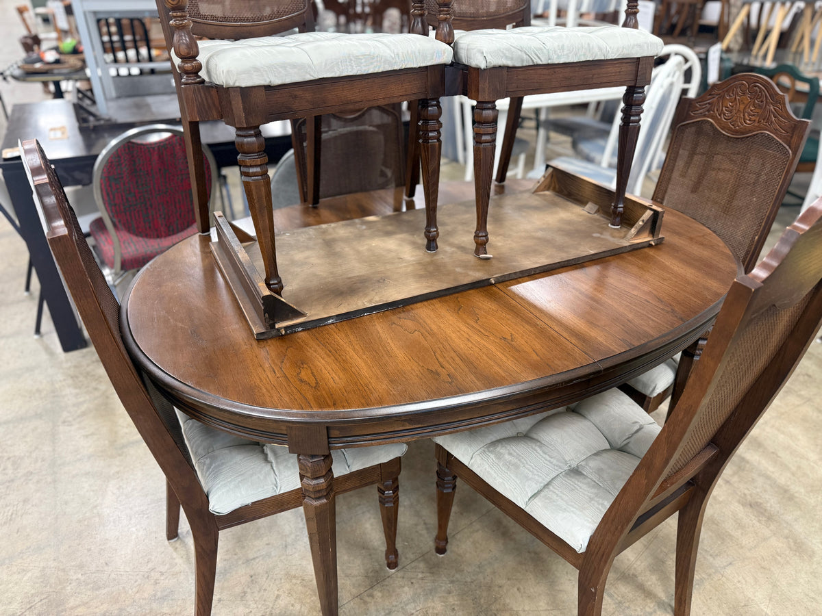 Dark Brown and Mint Green Dining Set