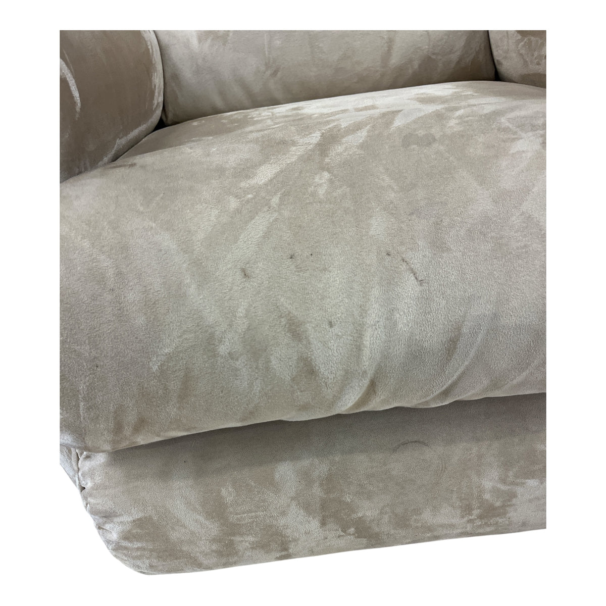 Beige Plush Rocker Recliner Chair