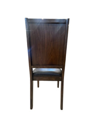 Dark Brown Leather Dining Chairs - A set of 6