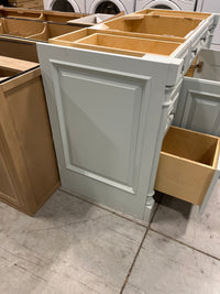 53.5"W 3 Pc Vanity Base in Aqua with side panels