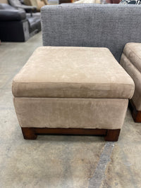 Tan Storage Ottoman