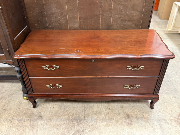 Mahogany Brown French Provincial Styled Armoire