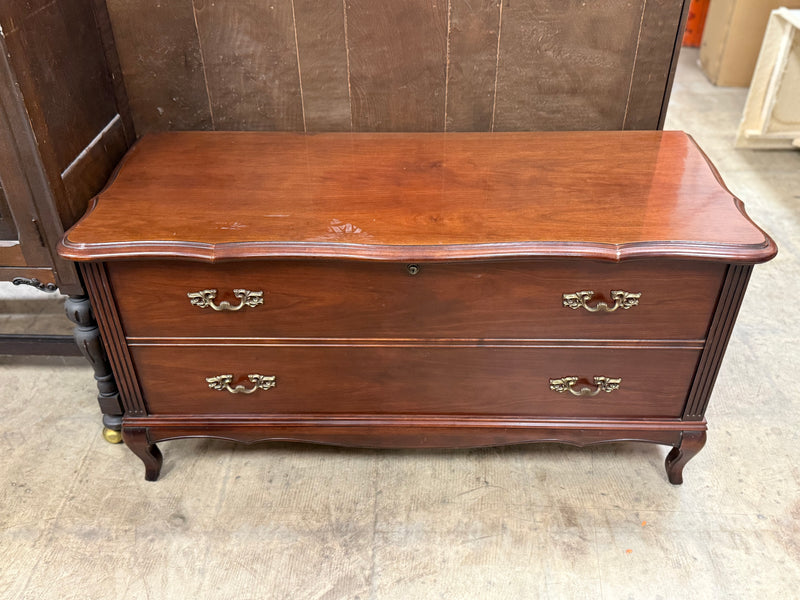 Mahogany Brown French Provincial Styled Armoire