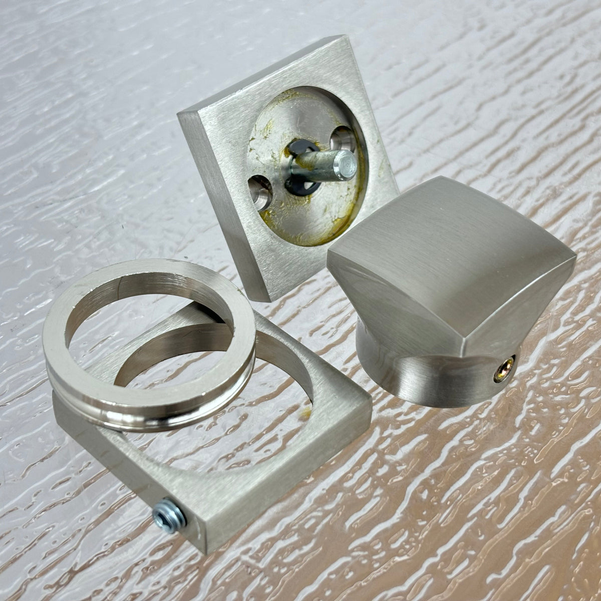 Square Privacy Thumb Turn Set in Satin Nickel, 3-Pack, 8000STT