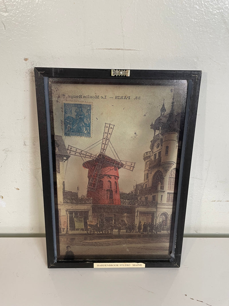 Framed Glass Art - Le Moulin Rouge