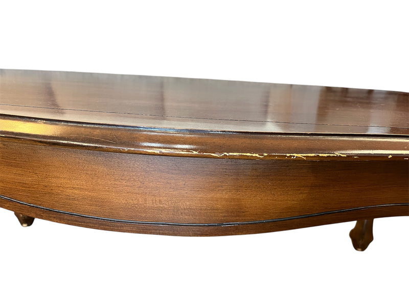 Wooden Coffee Table With Carved Design