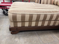 Beige Striped Chaise Lounge