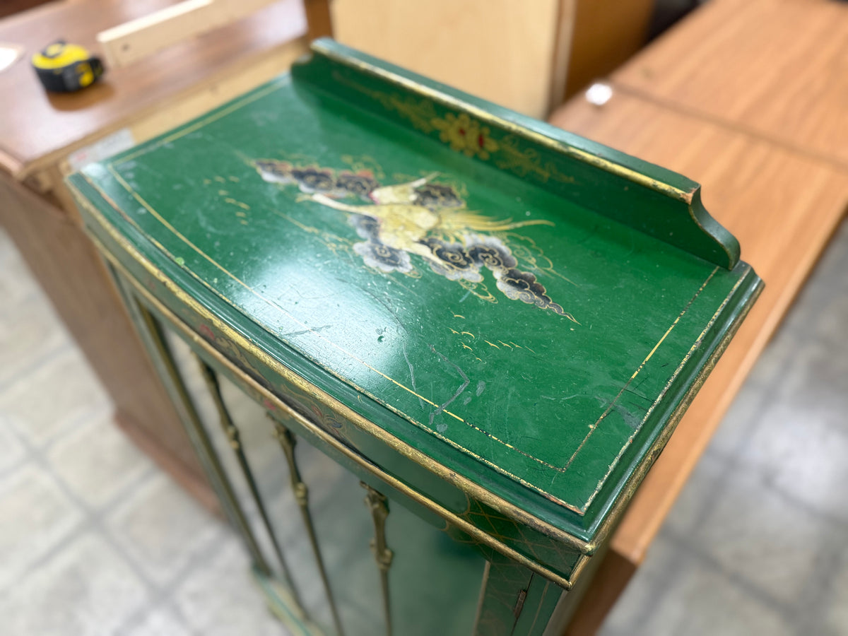 Green Vintage Display Cabinet