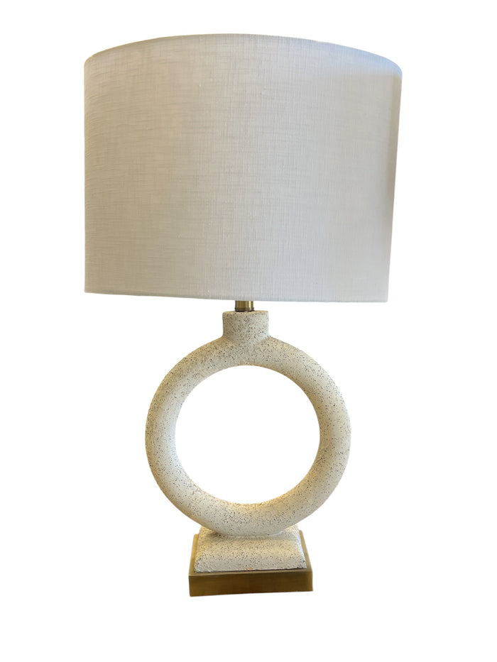 Textured Circular Table Lamps (Set of 2)