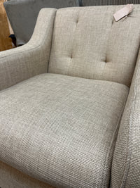29 "W Beige Armchair And Ottoman Set