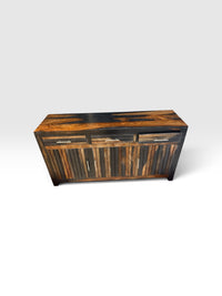 Solid Two Tone Acacia Wood Rustic Sideboard