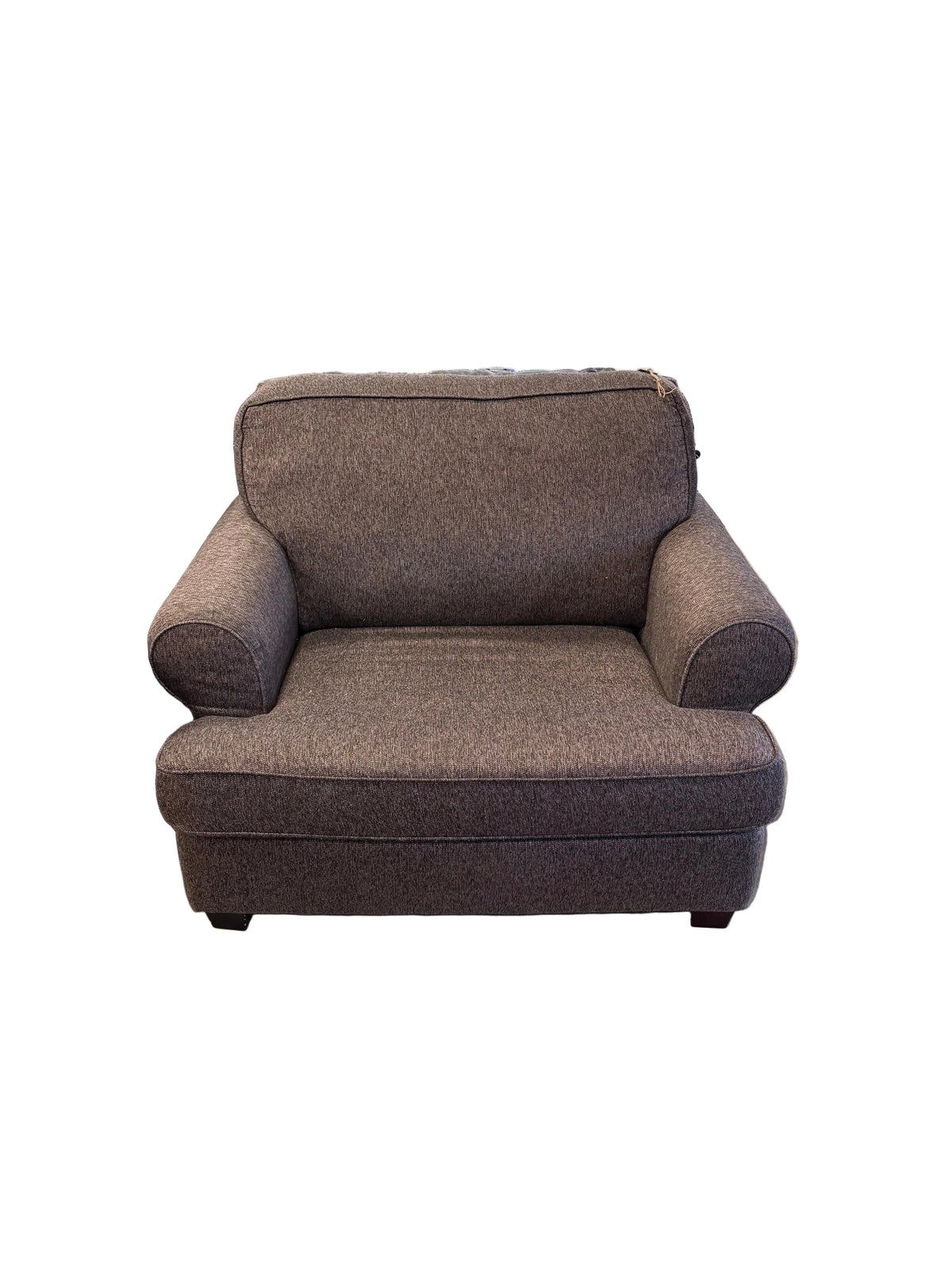 Large Brown Fabric Armchair