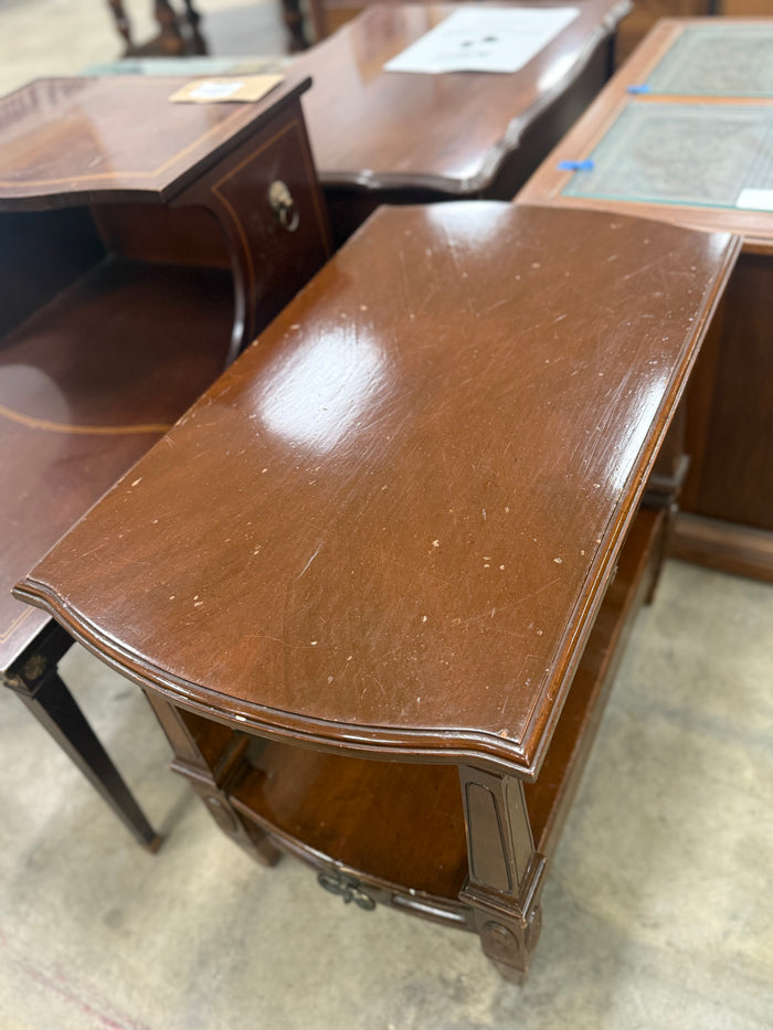 Dark Brown Wooden Side Table