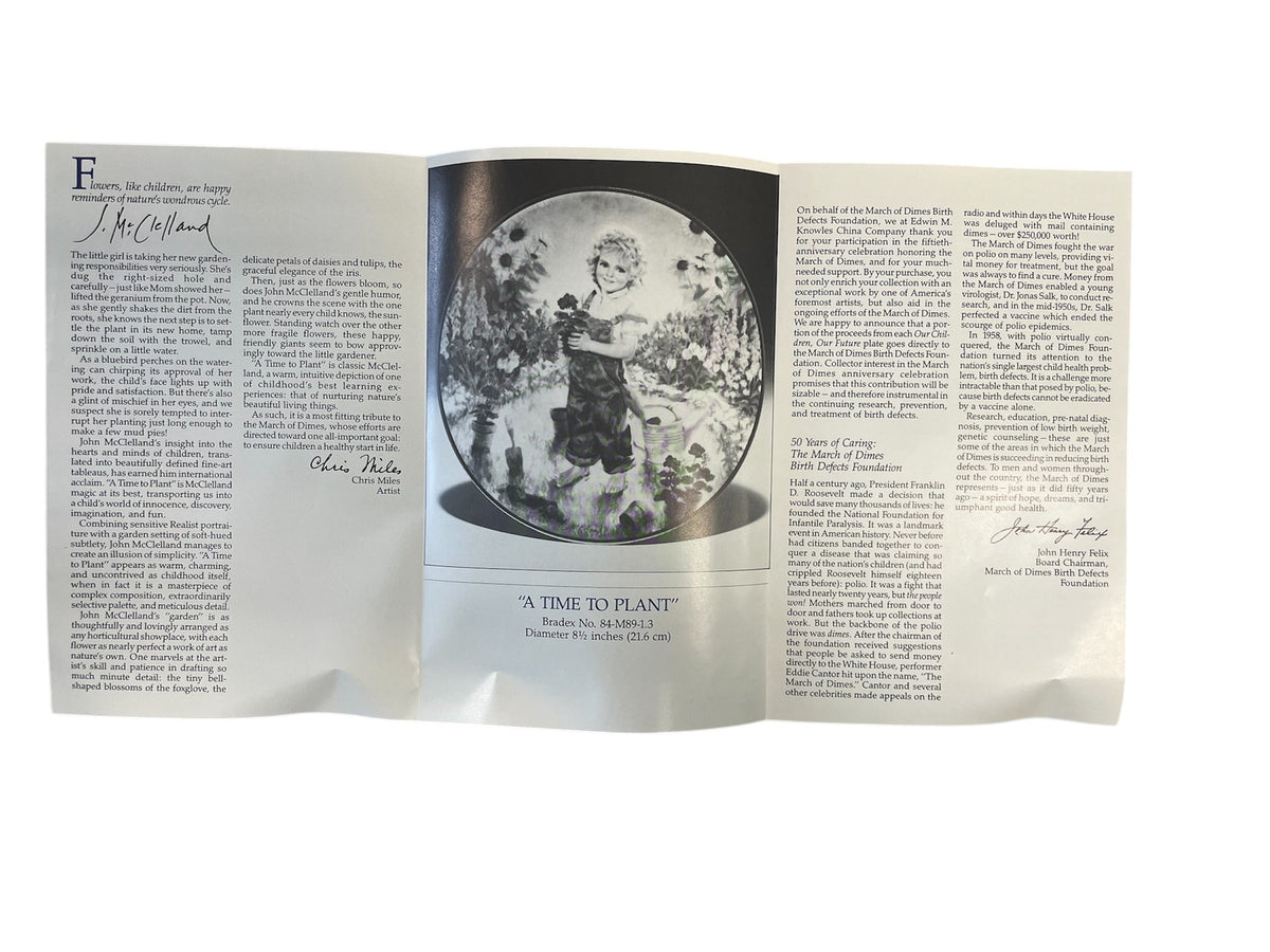 "A Time To Plant" John McClelland Collectors Plate