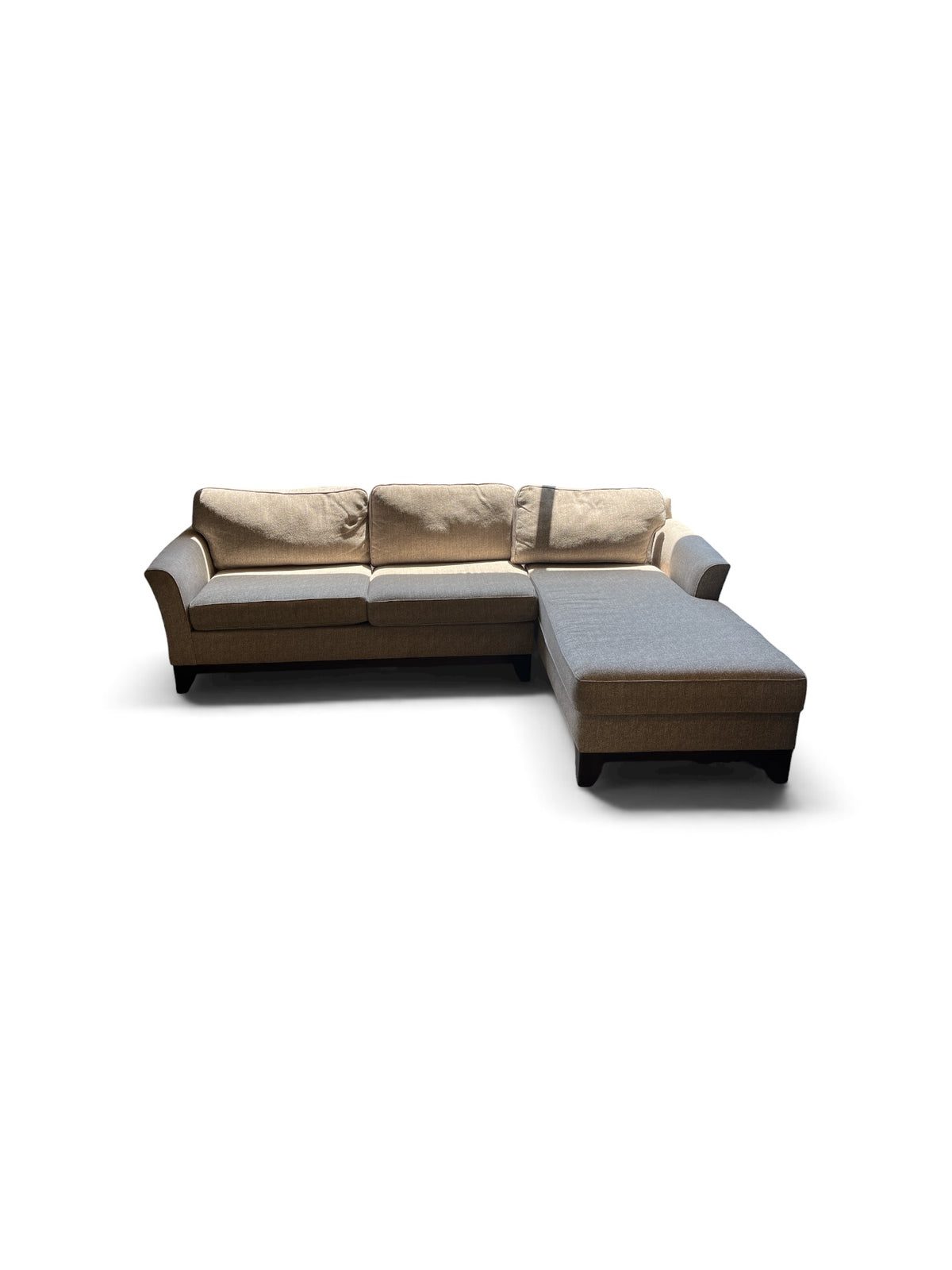 L-Shaped Sectional with Chaise in Cream