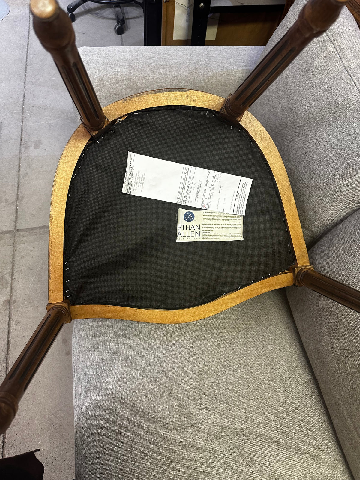 ETHAN ALLEN French Louis XVI Style Balloon Back Arm Chair