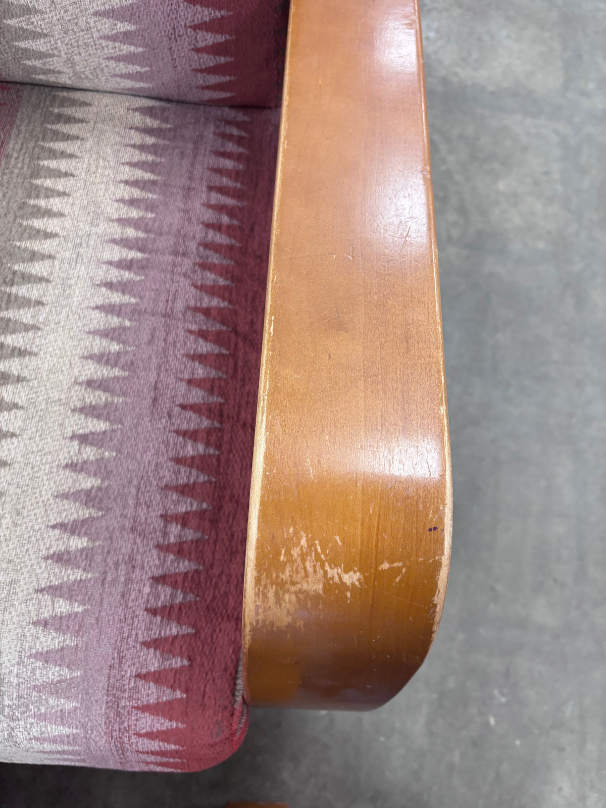 Mid Century Modern Striped Armchair