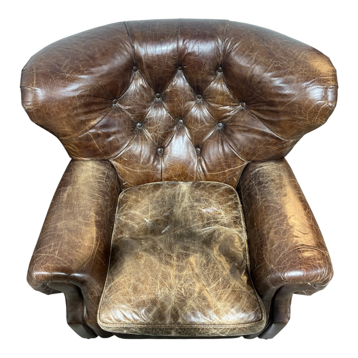 Distressed Leather Recliner