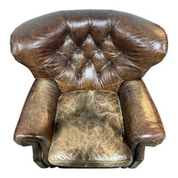 Distressed Leather Recliner