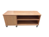 Light Natural Wood Finish Media Cabinet