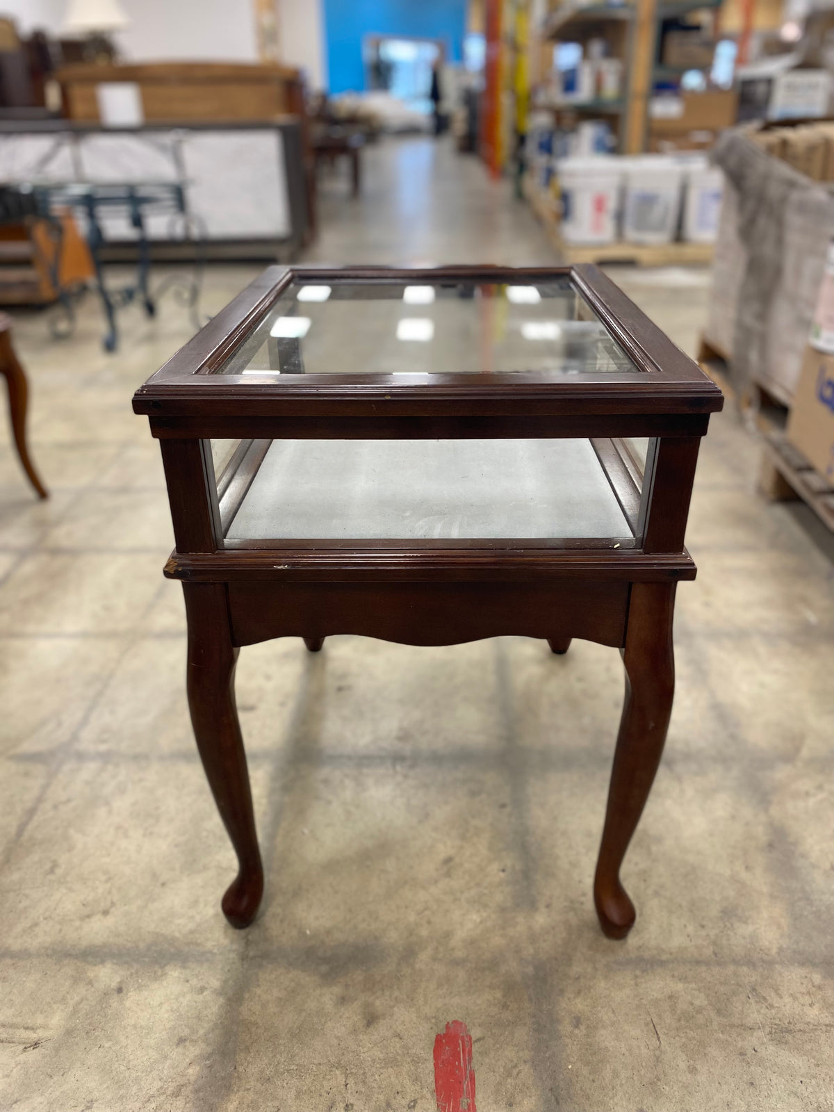 Glass Display End Table