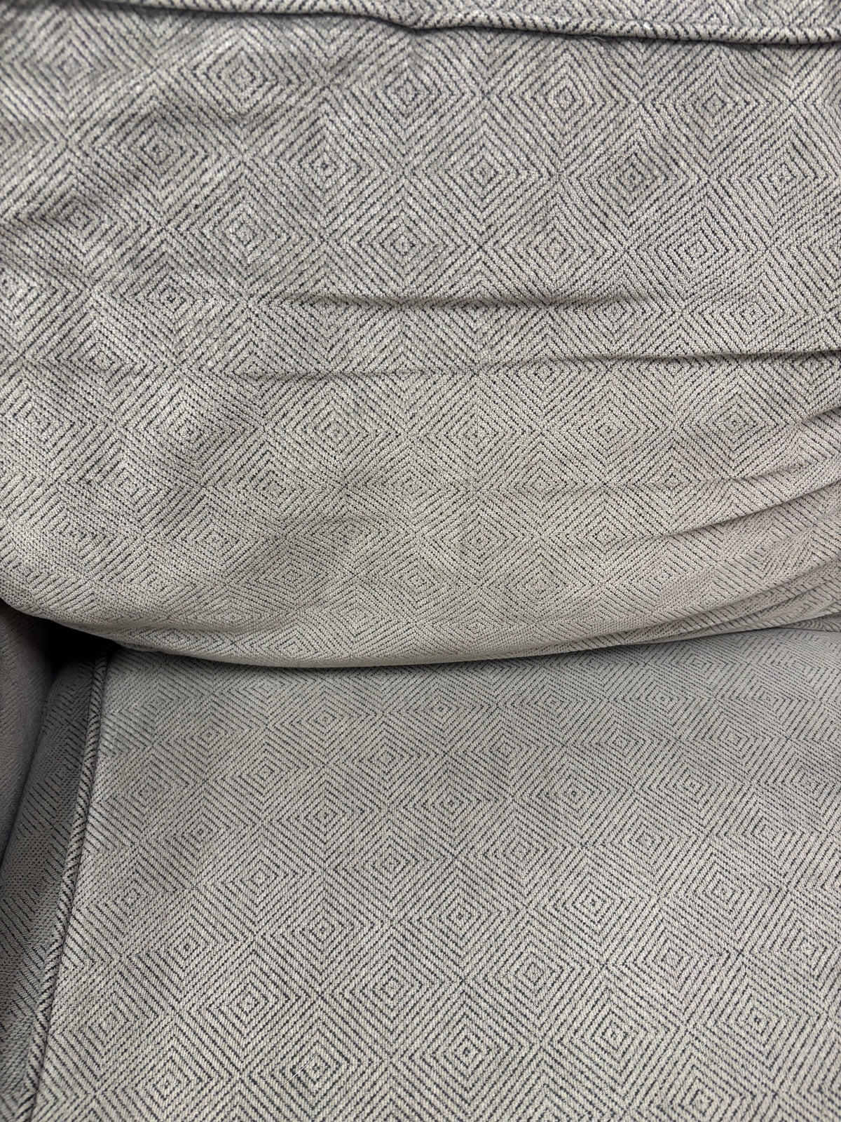 Grey Plush Loveseat