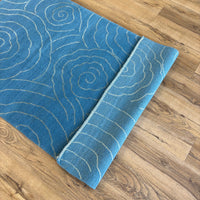 3x5-ft Tingpa Nickel Blue Rug, Wool and Silk, 2-0060554