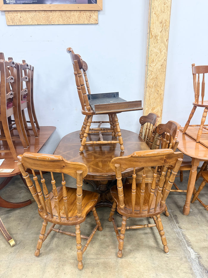 Light Caramel Brown Dining Set