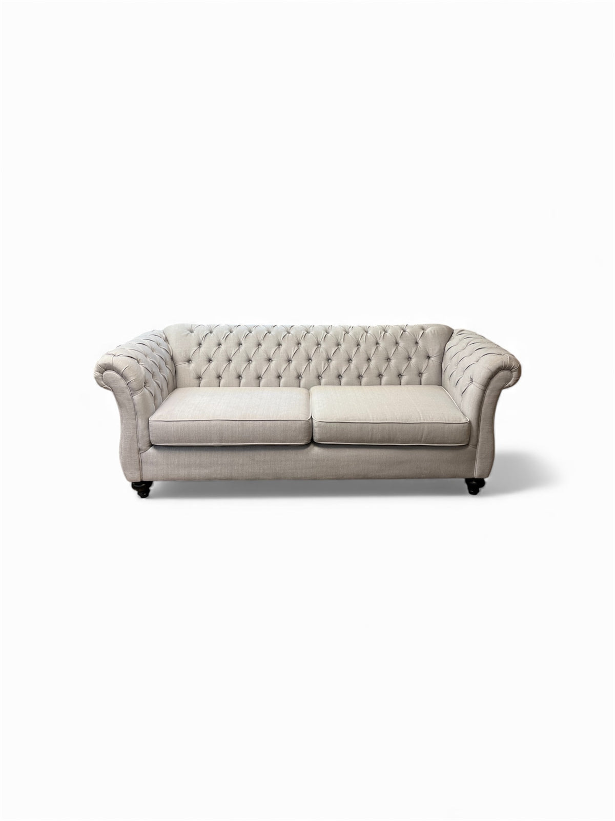 Grey Chesterfield Style Sofa