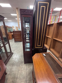 Vintage Rosewood Curio Display Cabinet