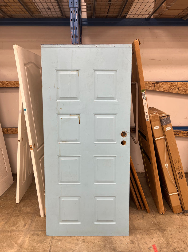 35.75"x 79.75" Baby Blue 8 Panelled Door