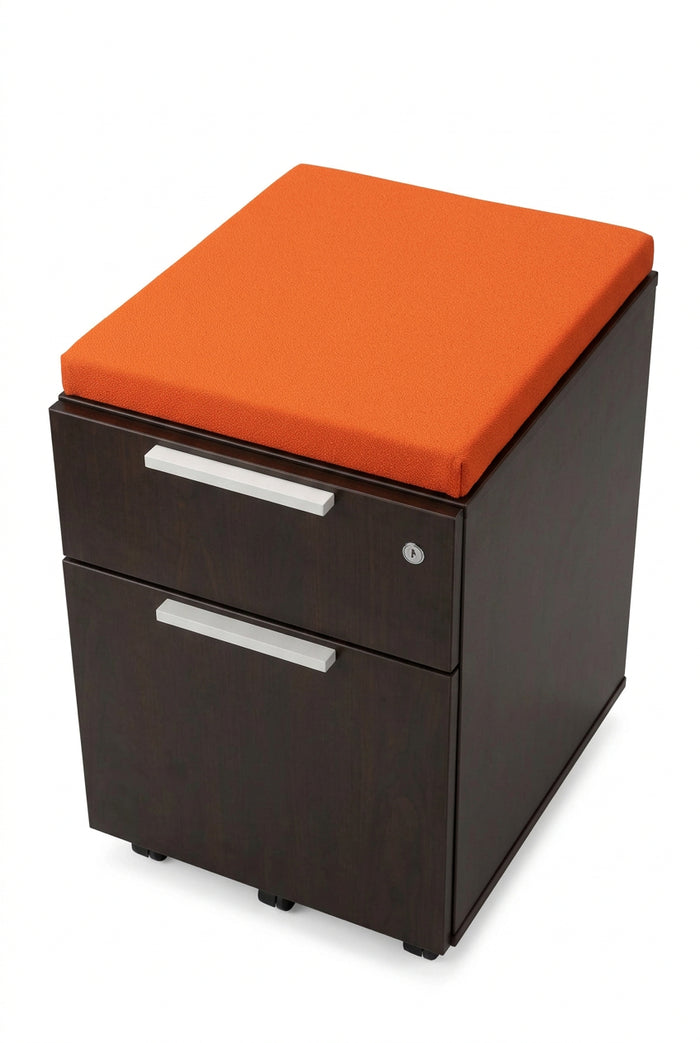 Mobile 2-Drawer Pedestal Cabinet (Orange)